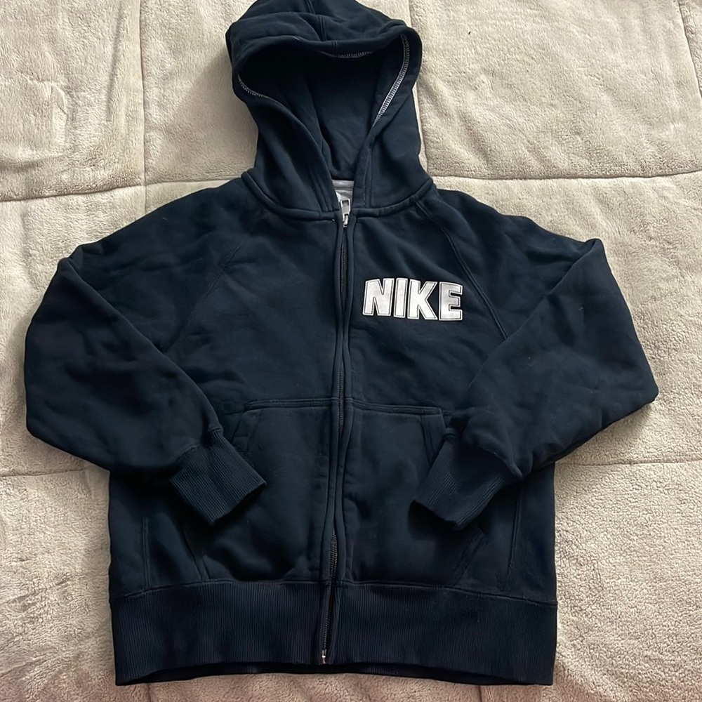 Nike Training Youth Kids Boys black zip up hoodie sweatshirt XS